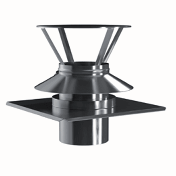 Luft-Abgas-System konzentrisch Edelstahl Schachtabdeckung Kombi