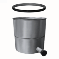 Edelstahl Kondensatschale mit Ablauf einwandig für...