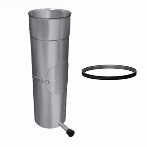 Edelstahl Prüföffnung mit Kondensatschale Einwandig für Luft-Abgas-Systeme