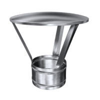 Edelstahl Regenhaube einwandig für Luft-Abgas-Systeme