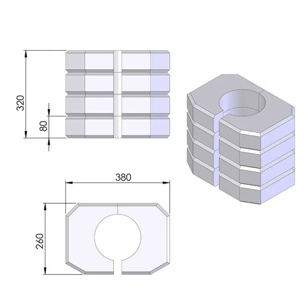 TermaTech Wärmespeicher Powerstone 48 kg für Kaminöfen TT21RHT und TT23RHT