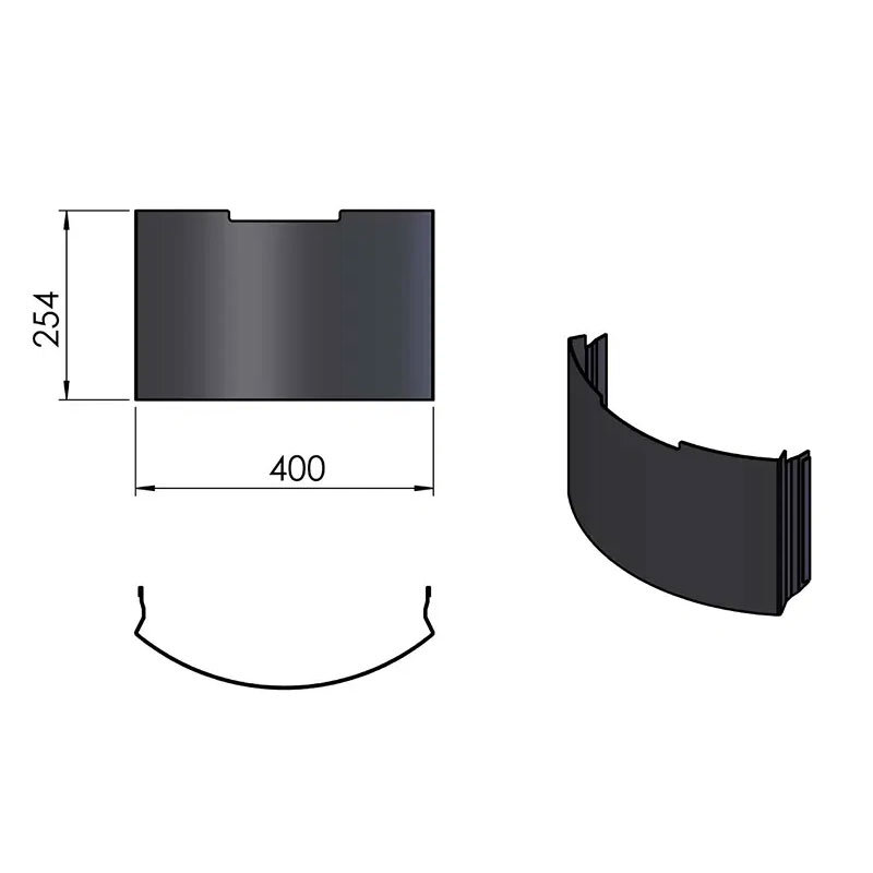 TermaTech Stahlblende für Holzfach für Kaminofen TT20Bazic R
