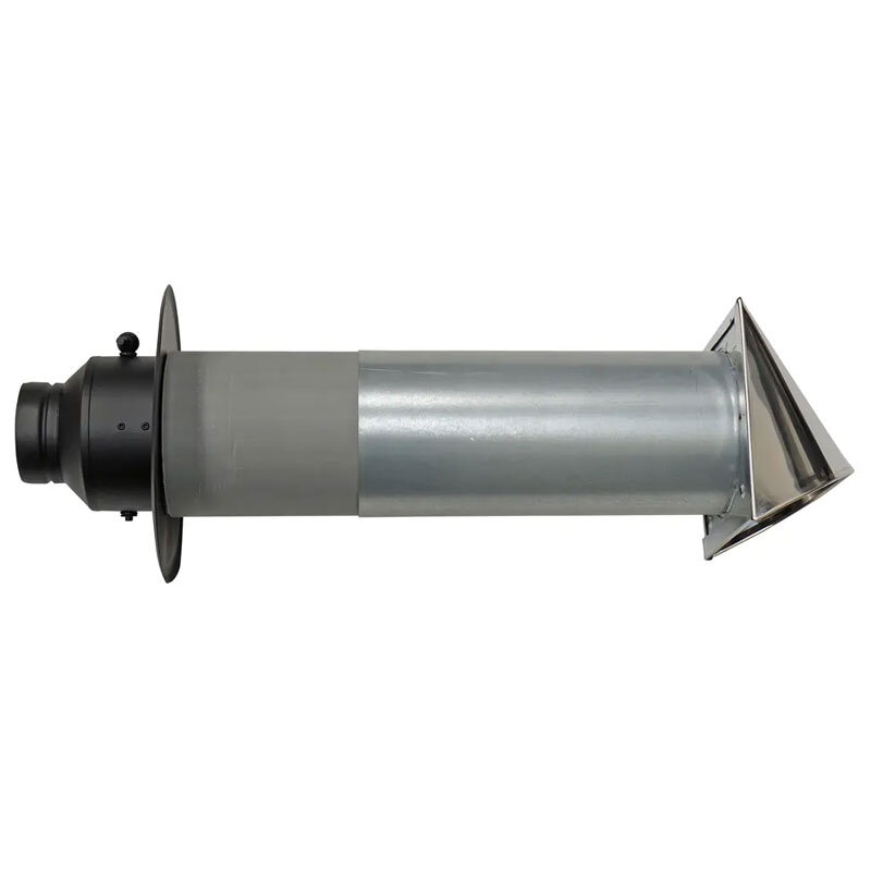 TermaTech Verbrennungsluft Set Ø80 mm für Wand mit Einzelklappe