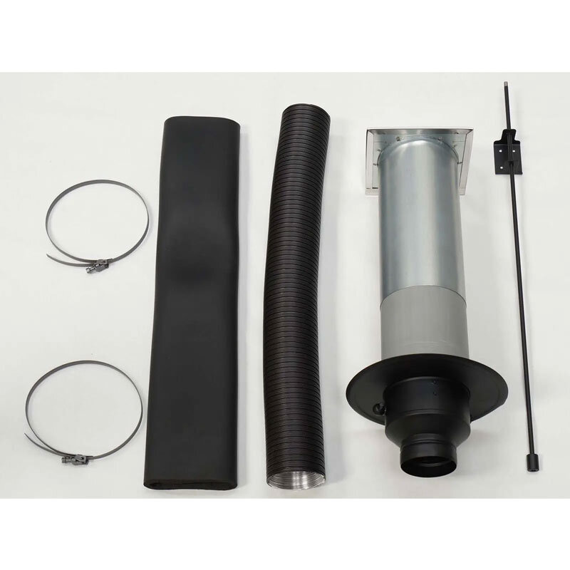 TermaTech Verbrennungsluft Set Ø80 mm für Wand mit Einzelklappe