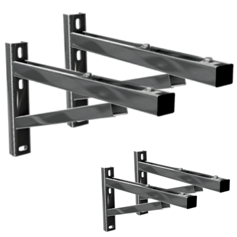 Doppelwandige Edelstahlschornstein Wandstütze WSP Länge 475 mm - 1120 mm