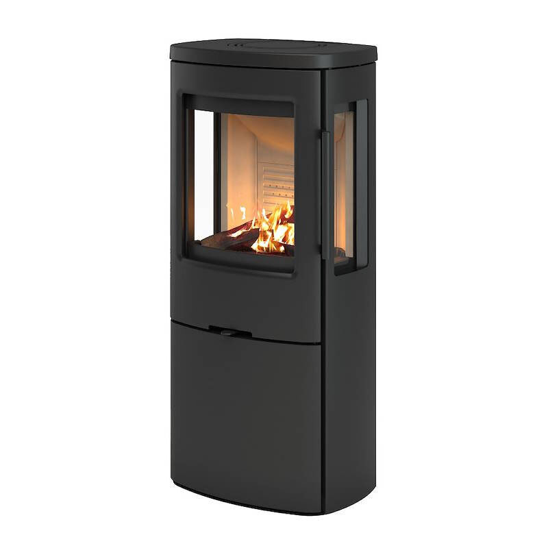 TermaTech TT44HG Kaminofen mit Seitenscheiben Stahl schwarz 4,8 kW