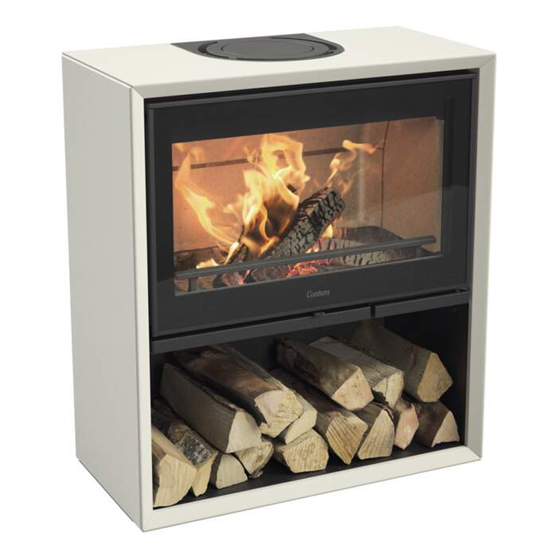 Contura 310G Glasfront Kaminofen, schwarz oder weiß 7 kW