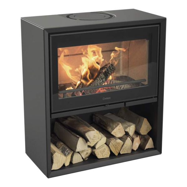 Contura 310G Glasfront, schwarz oder weiß 7 kW