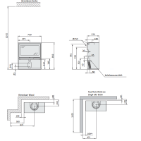 Contura 320T Speckstein Gusst&uuml;r Kaminofen, schwarz 7kW