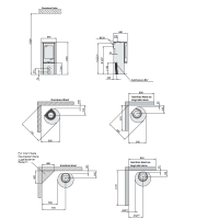 Contura 510 Style Gusseisenfront Kaminofen, grau oder schwarz, Abdeckung aus Aluminium 5 kW