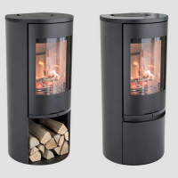 Contura 510 Style Gusseisenfront Kaminofen, grau oder schwarz, Abdeckung aus Aluminium 5 kW