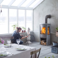 Contura 556T Style Speckstein Kaminofen, Gusseisenfront 5kW