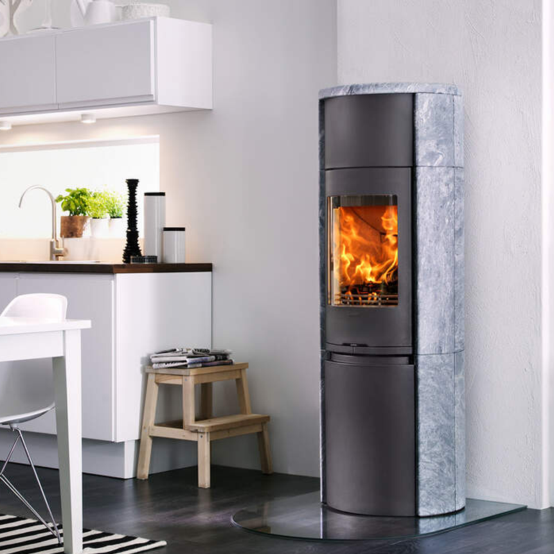 Contura 590 T Style Speckstein Gusseisenfront Kaminofen, grau oder schwarz 5kW