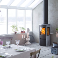 Contura 590 T Style Speckstein Gusseisenfront, grau oder...