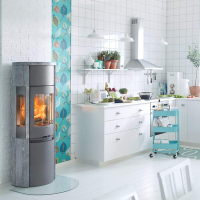 Contura 596T Style Kaminofen, grau oder schwarz 5kW