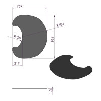 TermaTech Stahlvorlegeplatte pulverbeschichtet schwarz...