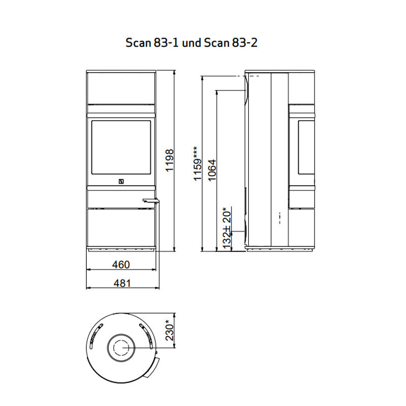 Ausstellungsstück Kaminofen Scan 83-2 | 5 kW