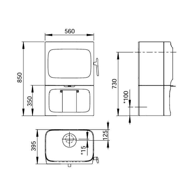 Ausstellungsstück Kaminofen Jøtul F 305 B schwarz mit Sockel 7 kW