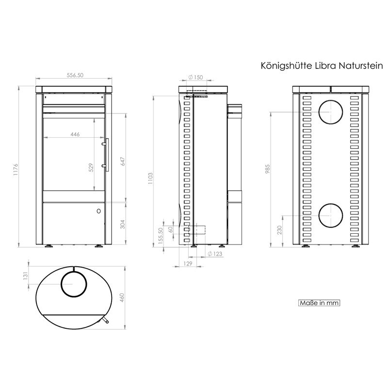 Ausstellungsstück Kaminofen Königshütte Libra Speckstein 5 kW