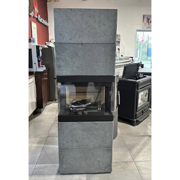 Ausstellungsstück Kaminofen Flambiente Santolini Speckstein 7 kW mit Wärmespeichermodul