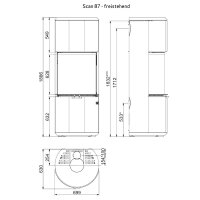 Ausstellungsst&uuml;ck Kaminofen Scan 87-1 freistehend 11,5 kW