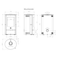 Ausstellungsst&uuml;ck Flambiente Ritual Kaminofen Keramik wei&szlig; 6 kW