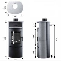 Ausstellungsst&uuml;ck Novaline Eurohr Xero Kaminofen Schwarz / Speckstein-Optik 7 kW