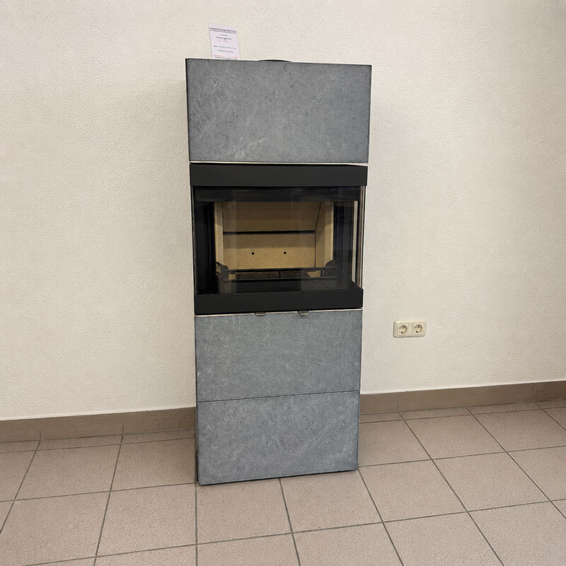 Ausstellungsstück Flambiente Santolini Kaminofen Speckstein mit Holzlagerfachmodul 7 kW