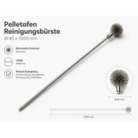 Reinigungsbürste Pelletofen Ø 40 x 1000 mm