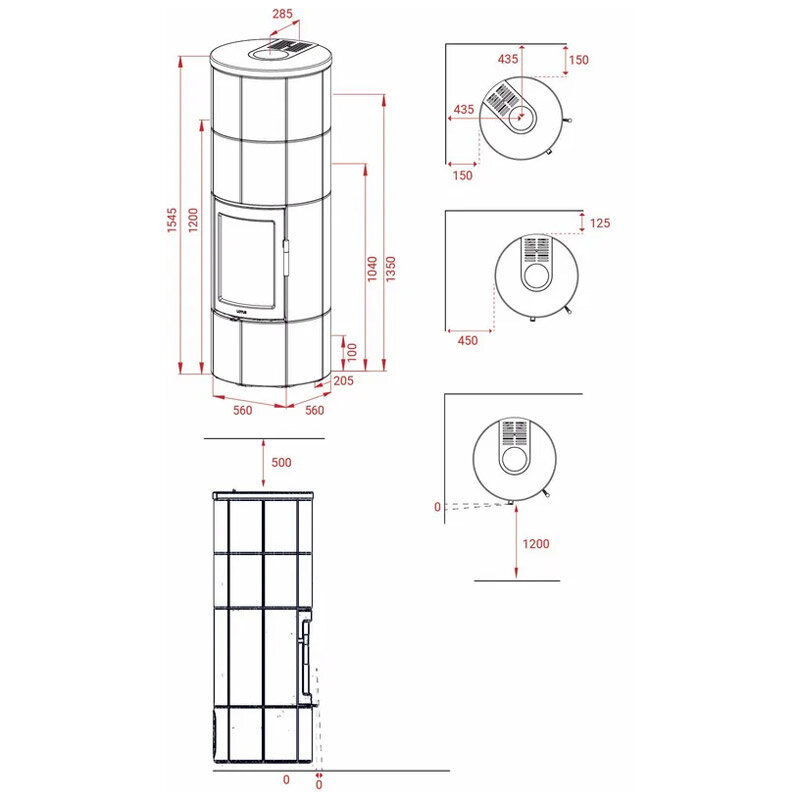 Kaminofen Lotus Maestro 2 mit 5,9 kW in verschiedenen Ausführungen