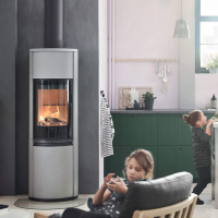Contura 690AG Style Artstone Naturell, Glasfront, schwarz 6kW