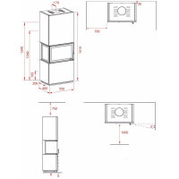 Kaminofen Lotus Visto 3 mit dreiseitig Glas - 5,4 kW