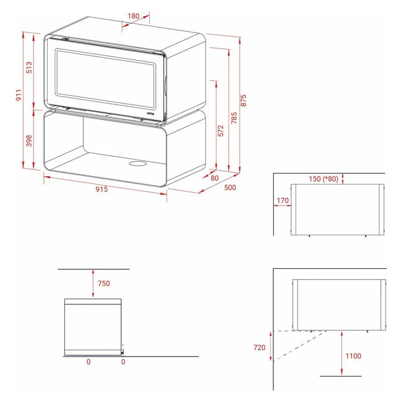 Kaminofen Lotus Living Cube mit 7 kW in verschiedenen Farben