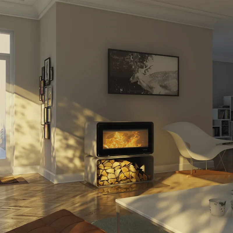 Kaminofen Lotus Living Cube mit 7 kW in verschiedenen Farben