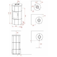 Kaminofen Lotus M1 ecoLine 5,5 kW - w&auml;hlbare Seitenverkleidungen