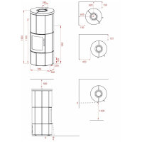 Kaminofen Lotus M Basic mit 5,9 kW und Specksteinverkleidung