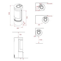 Kaminofen Lotus Orbis 1 ecoLine mit 5,5 kW in verschiedenen Ausf&uuml;hrungen