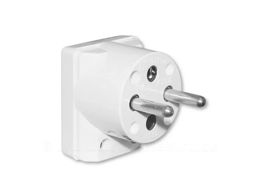 Stecker ABB 250 V 5536-2154, weiß, seitlicher Abgang