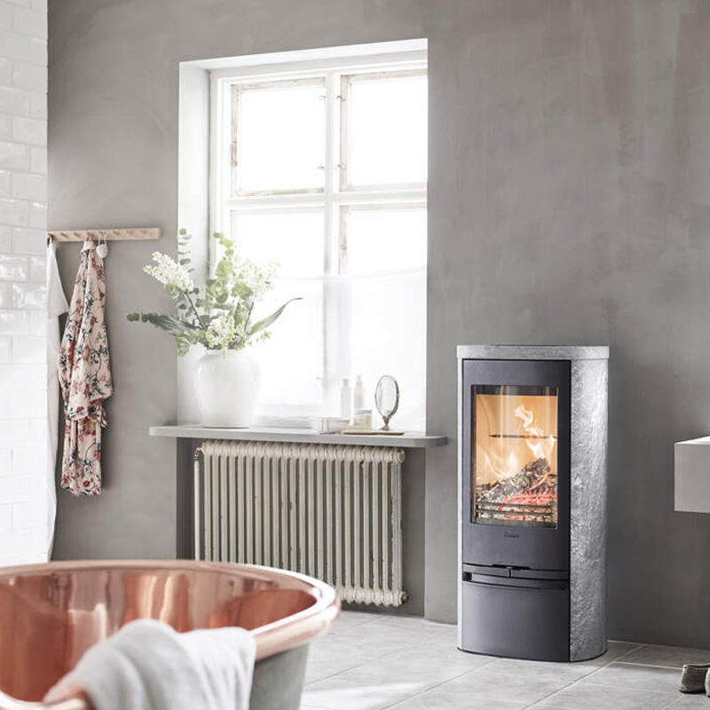 Contura 820T Style Speckstein, grau oder schwarz, Gusseisentür 5kW