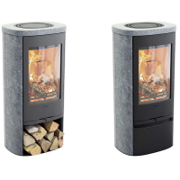 Contura 820T Style Speckstein, grau oder schwarz, Gusseisent&uuml;r 5kW