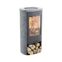 Contura 820T Style Speckstein, grau oder schwarz, Gusseisent&uuml;r 5kW