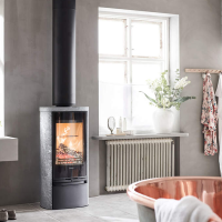 Contura 820TG Style Speckstein, schwarz, Glasfront 5kW