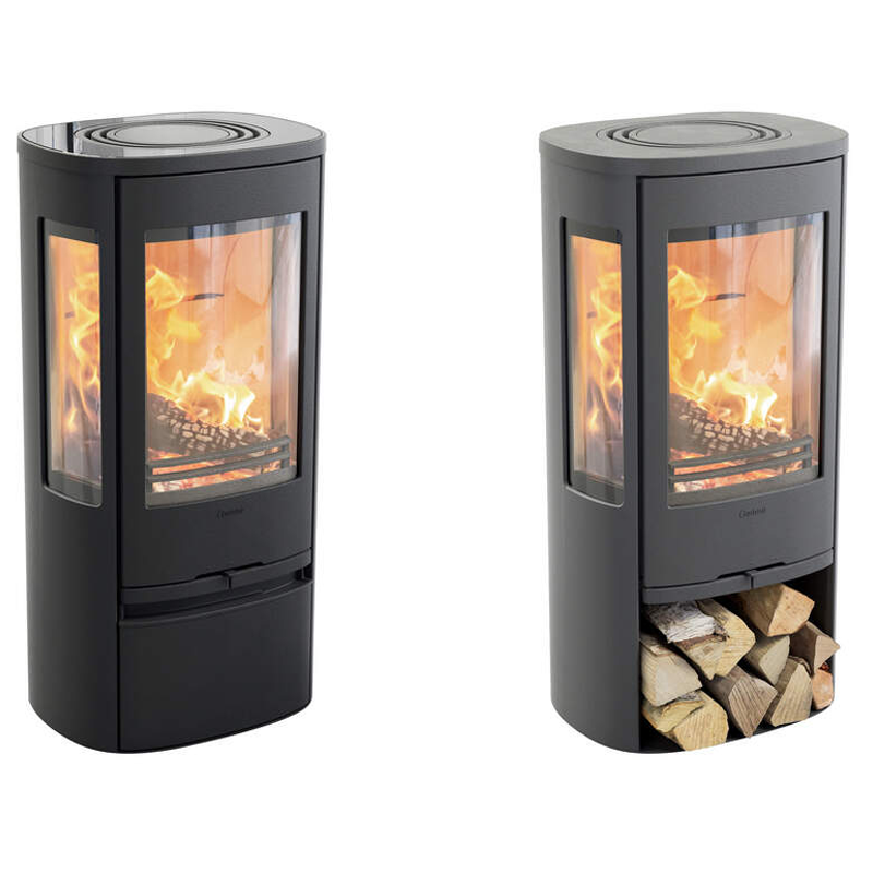 Contura 856 Style grau oder schwarz, Gusseisentür 6kW