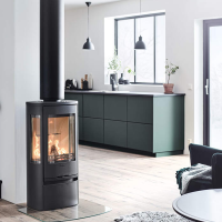 Contura 856 Style grau oder schwarz, Gusseisentür 6kW