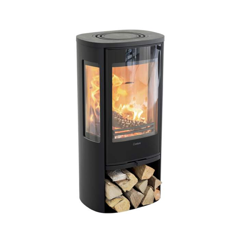 Contura 856G Style, schwarz oder weiß, Glasfront 6kW