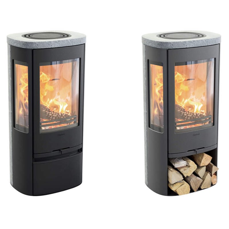 Contura 856T Style Speckstein, grau oder schwarz, Gusseisentür 5kW