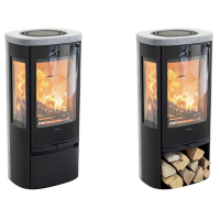 Contura 856TG Style, Speckstein, schwarz, Glasfront 5kW
