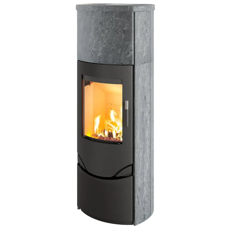 Kaminofen Lotus Prio M mit 7 kW – wählbare Verglasung und Verkleidung