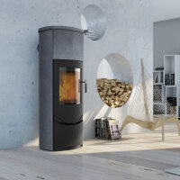 Kaminofen Lotus Prio M mit 7 kW &ndash; w&auml;hlbare Verglasung und Verkleidung