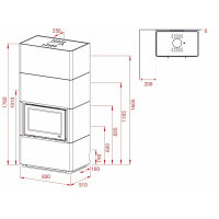 Kaminofen Lotus  Beto 470+ mit 6,6 kW - verschiedene Varianten